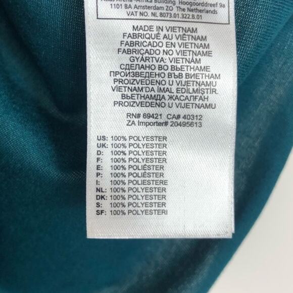 Reebok speed wick green and grey asymmetrical t shirt - Picture 4 of 6